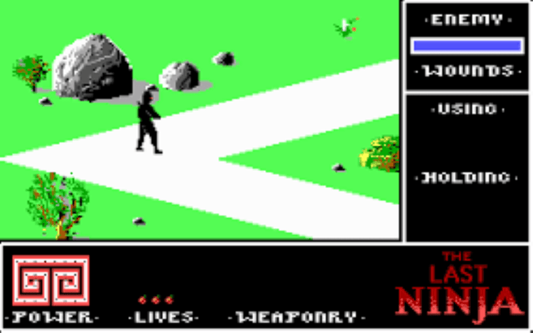 Gameplay screen of The Last Ninja (6/8)