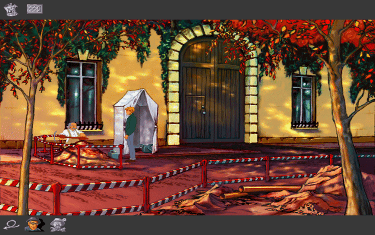 Gameplay screen of Broken Sword: The Shadow of the Templars (6/8)