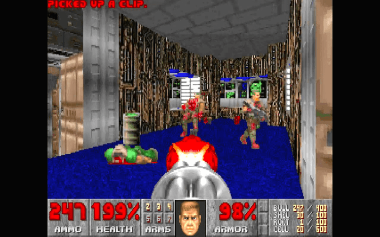 Gameplay screen of DOOM (8/8)