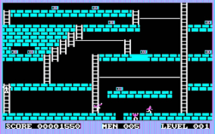 Gameplay screen of Lode Runner (6/8)