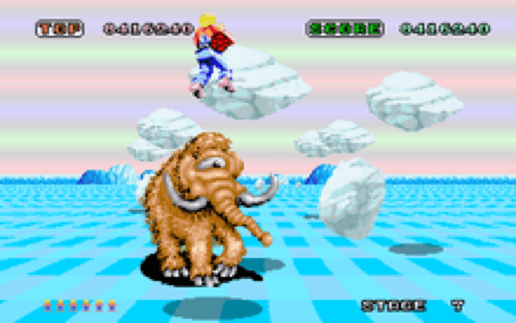 Gameplay screen of Space Harrier (5/8)