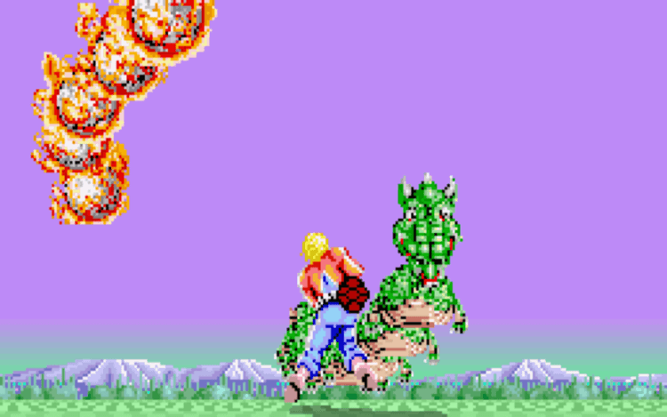 Gameplay screen of Space Harrier (2/8)