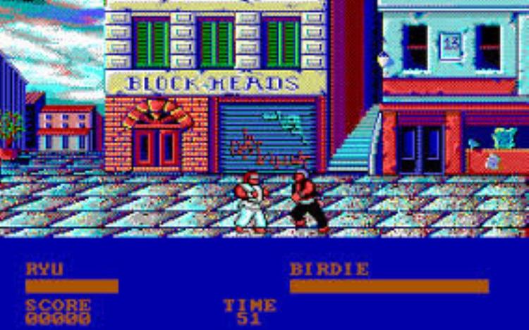 Gameplay screen of Street Fighter (1/4)